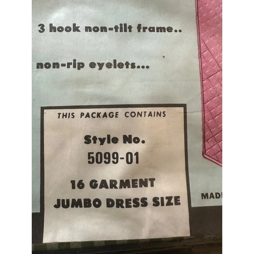 Vintage Sealed Closet Hanging Jumbo Garment Bag Gingham Print Quilted Front